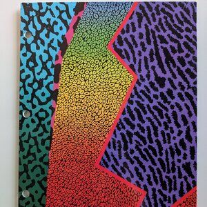 Mead Portfolio Folder Trapper Keeper 1989 Vintage Designer Series Retro Vintage